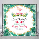 Aperturee - Green Monstera Moltres Custom Birthday 6Th Backdrop